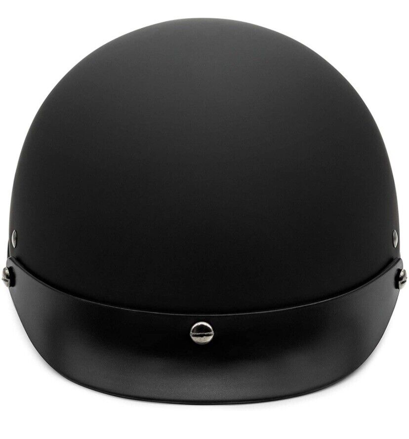 VCan Cruiser Solid Flat Black Half Face Sport Motorcycle Helmet S Visor  Cover