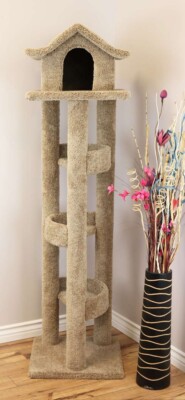 PRESTIGE 6-FT. PAGODA CAT HOUSE - **FREE SHIPPING IN THE UNITED STATES**