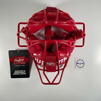 Supreme SS18 Rawlings Catcher's Mask Red - Red Box Logo - BNTW Authentic IN  HAND | eBay