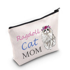 "Ragdoll Cat Mom" Zipper Cosmetic Bag ~ 9 in X 6.5 in