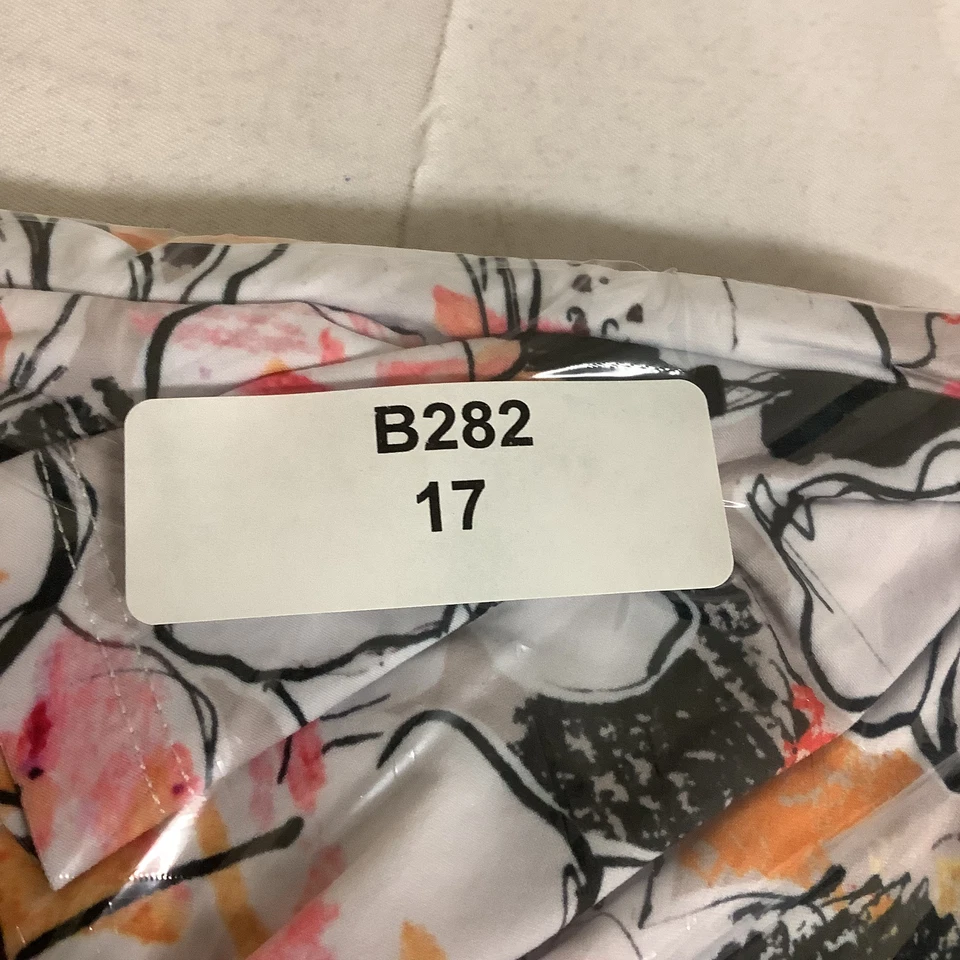 Yelete женщин Shift платье многоцветный цветочный короткие рукава круглый вырез размер маленький - Изображение 4 из 4