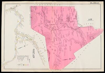 MASSACHUSETTS NORTH BECKET 1904 BERKSHIRE COUNTY BECKET COPY PLAT ATLAS MAP