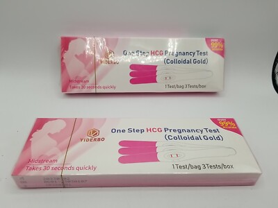 Lot Of 3 ONE STEP Pregnancy Test Total Of 9 Tests ''Colloidal Gold'' NEW