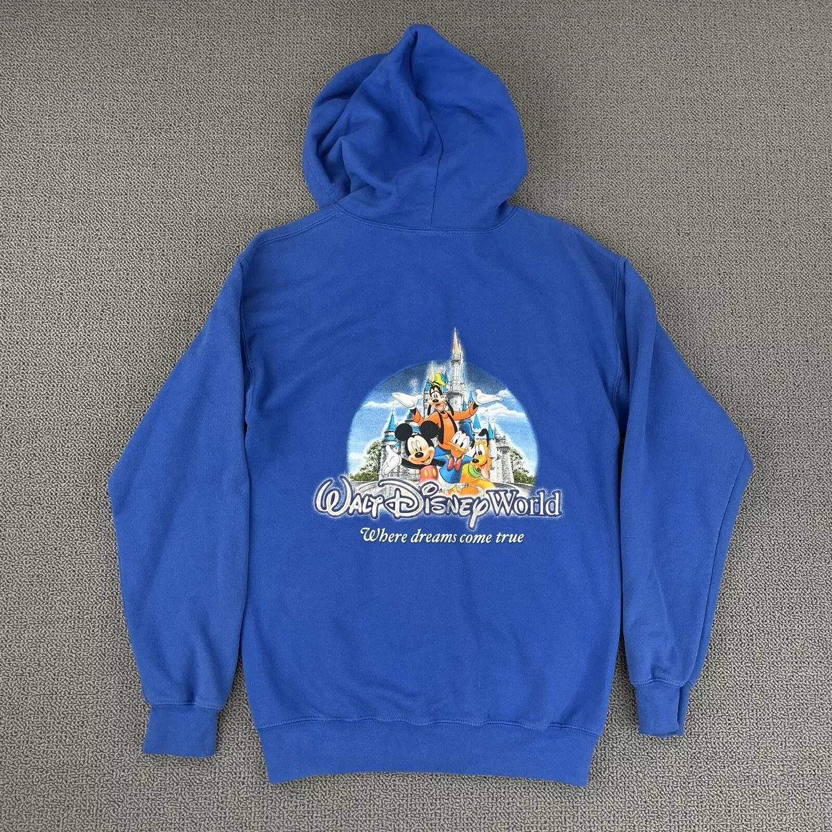 Walt Disney World Hoodie Adult Small Blue Full Zip Mickey Mouse