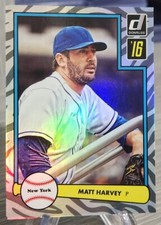 Matt Harvey 2016 Donruss 82 Holoview Zebra /199 #17 New York Mets 