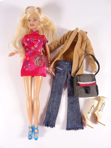 Vintage Barbie Message Girl Mattel with Outfits- Accessories As Pictured- (20697)