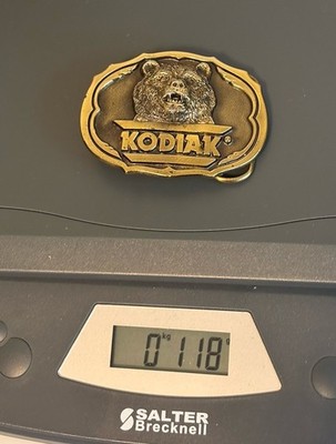 Vintage Kodiak Bear Great American Belt Buckle Smokeless Tobacco 2-3/4” x 2”