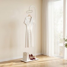 Image of Standing Coat Rack with Shelves, Freestanding Clothes Stand for Bedroom & Living