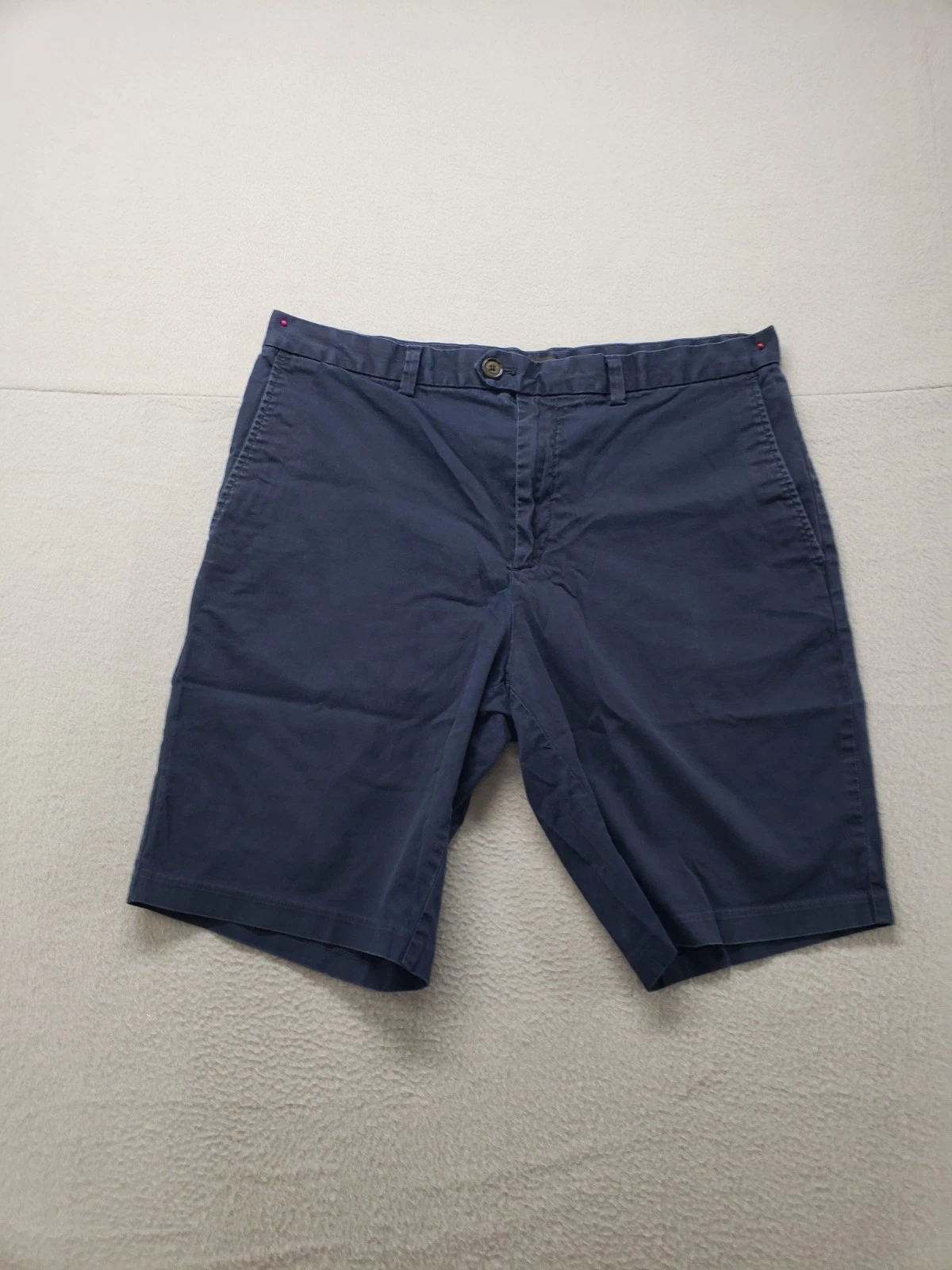 Banana Republic Men Short 35 Blue Chino Flat Front Slash Pockets Outdoor Casual