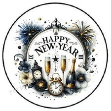 HAPPY NEW YEAR ENVELOPE SEALS LABELS STICKERS PARTY FAVORS