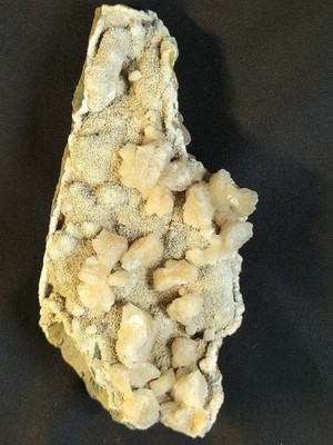 Light Yellow Stilbite Zeolite Mineral Specimen on Mossy Matrix- Healing Crystal