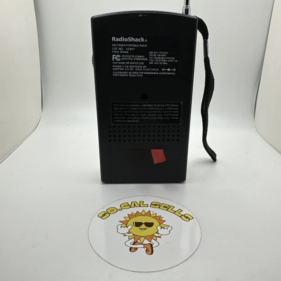 RadioShack 12-817 Multi-Banda Portátil AM FM TV AIR Receptor de Radio Funciona USADO Foto 3 de 4