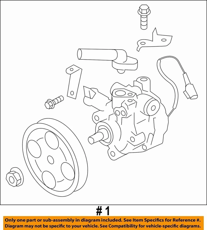 2013-2014 Subaru Legacy Power Steering Pump 2.5L OEM Used 148k Miles - Image 4 of 4