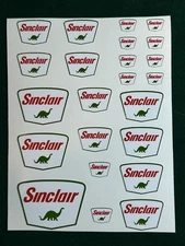 HO Scale Sinclair Gas Oil Signs 2mil Vinyl Die-Cut Peel N Stick Stickers Decals
