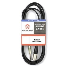 Vintage King Basic Patch Cable TRS - XLRM - 2' Demo / Open Box 