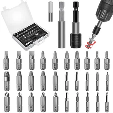 33pcs Damaged Screw Extractor Set, Stripped Screws Remover with Magnetic Exte...