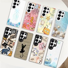 Cover For Samsung Galaxy S25 Plus S24 S23 S22 Ultra Phone Laser Case Cute Animal