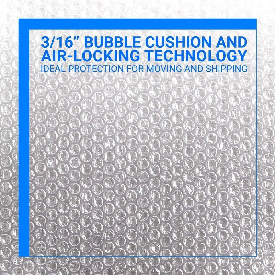 Bubble Cushioning Wrap Rolls - 3/16" x 12" x 72' with Fragile Stickers - Image 4 of 4