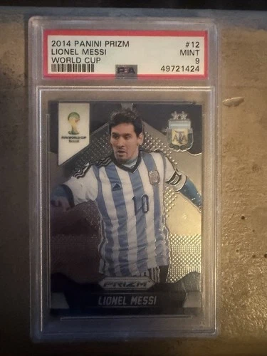 2014 Panini Prizm World Cup Lionel Messi #12 Silver Prizm PSA 9