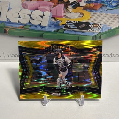 2025 Panini Select Austin Wells Diamond Level GOLD FLASH PRIZM /10 Yankees