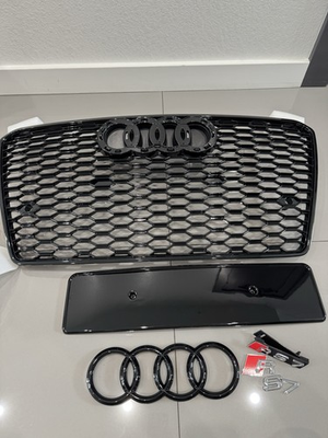 #ad #ad RS7 Style Black Grille Grill Black Rings For 2013 13 14 15 Audi A7 S7 READ DESC $249.00