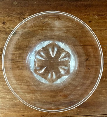 Orrefors Crystal Bowl Signed 11  Scandinavian MCM Centerpiece Art Glass Dish