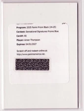 2024-25 Prizm Black - Amen Thompson #66 Sensational Signatures Blue REDEMPTION
