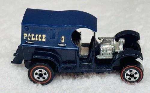 Hot Wheels Flying Colors Redline Paddy Wagon Blue Black Base Hong Kong 1976