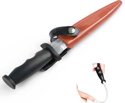 Rubber Dagger - Reddish-Brown Prop Knife with Scabbard - 10.5 Inch Safe Fake Kni