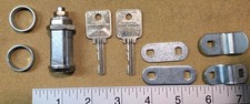 Medeco cam lock 1.5" long w/ 2 working keys & extra mounting hardware