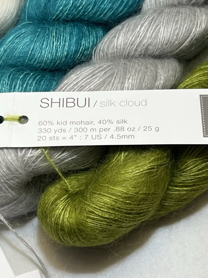 Shibui Seda Nube Hilo Niño Mohair / Mezcla Seda 100gr Juego Total de 4 Hanks Foto 4 de 4