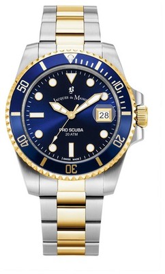 Jacques Du Manoir Pro Scuba (43mm) Blue Dial / Two-Tone Stainless Steel