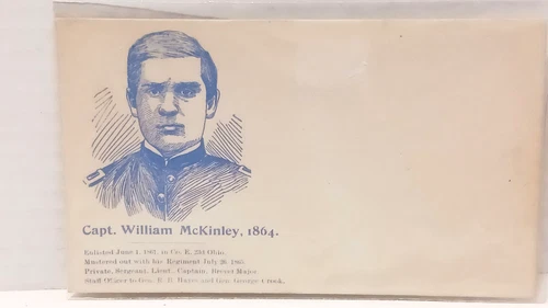 CAPT. WM. McKINLEY, 1864, PATRIOTIC ENVELOPE