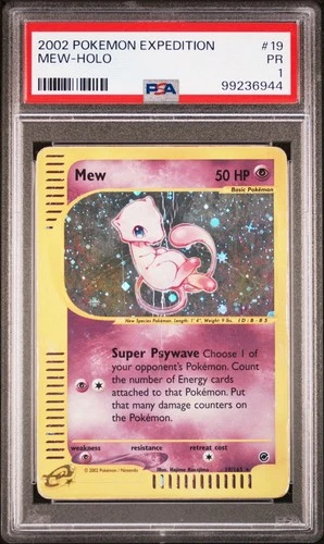 PSA 1 Mew 019/165 Expedition Holo Slab