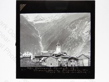 Hospental Dorf St. Gothard Pass Schweizer Alpen um 1890 Vintage Foto