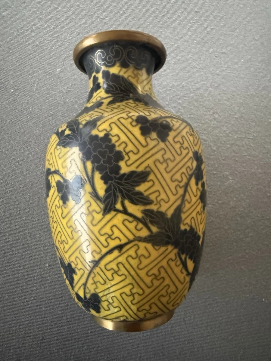 黄色中国古董花瓶| eBay