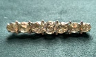 Vintage Eisenberg Signed Brooch Clear Rhinestone silver Toned Well made
