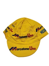Team Mercatone Uno Medeghini Vintage Nalini Yellow Cycling Cap