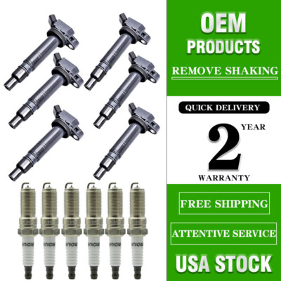 6 Ignition Coil & Iridium Spark Plug Set For ToyotaTacoma 4Runner 4.0L OEM#UF495