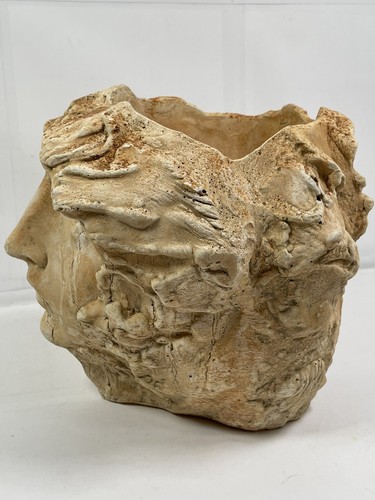 Rare Vintage Janet Jackson /1980s Hayes Parker Planter Pot Woman's Face 7.5 x 8” - Picture 3 of 6