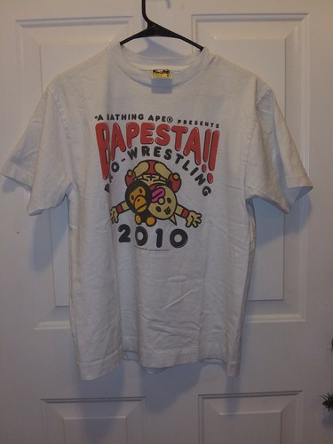 A Bathing Ape Bapesta Pro Wrestling T Shirt Men's Medium Bape 2010