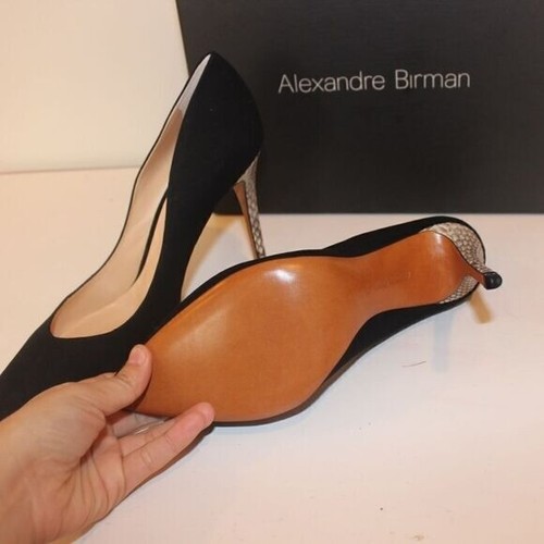 NEU Alexandre Birman Fechado Salto Alto Damen-Heels schwarz/natur Größe 7 - Bild 11 von 11