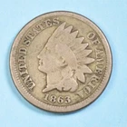 1863 Copper Nickel C/N Indian Head Cent Penny ~ G/VG VERY GOOD ~ US Type Coin