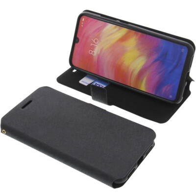 Tasche für Xiaomi Redmi Note 7 PRO Book-Style Schutz Hülle Handytasche Schwarz