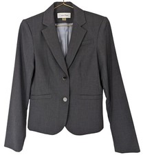 Calvin Klein Woman's Size 2 Dark Gray 2 Button Vented Professional Career Blazer