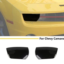 For Chevy Camaro 10-15 Headlight Lamp Decor Cover Trim Smoked Black Accessories