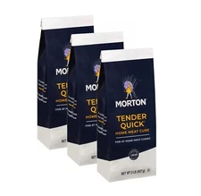 Morton (3) 2 lb TenderQuick Meat Cure Curing Salt (6lbs total) Tender Quick