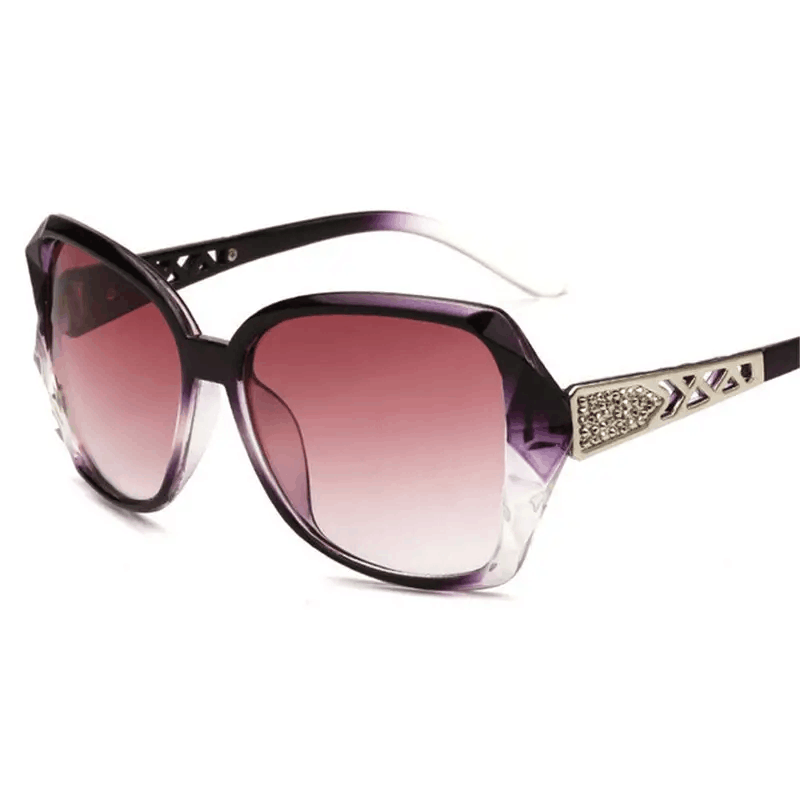 Purple Golden Women Stylish Square Sunglasses Luxury Sun  display picture 1