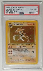 1x V0115: 1999 Kabutops - 9/62 - Holo - Fossil - 1st - PSA: 8: NM-MT: 62553544