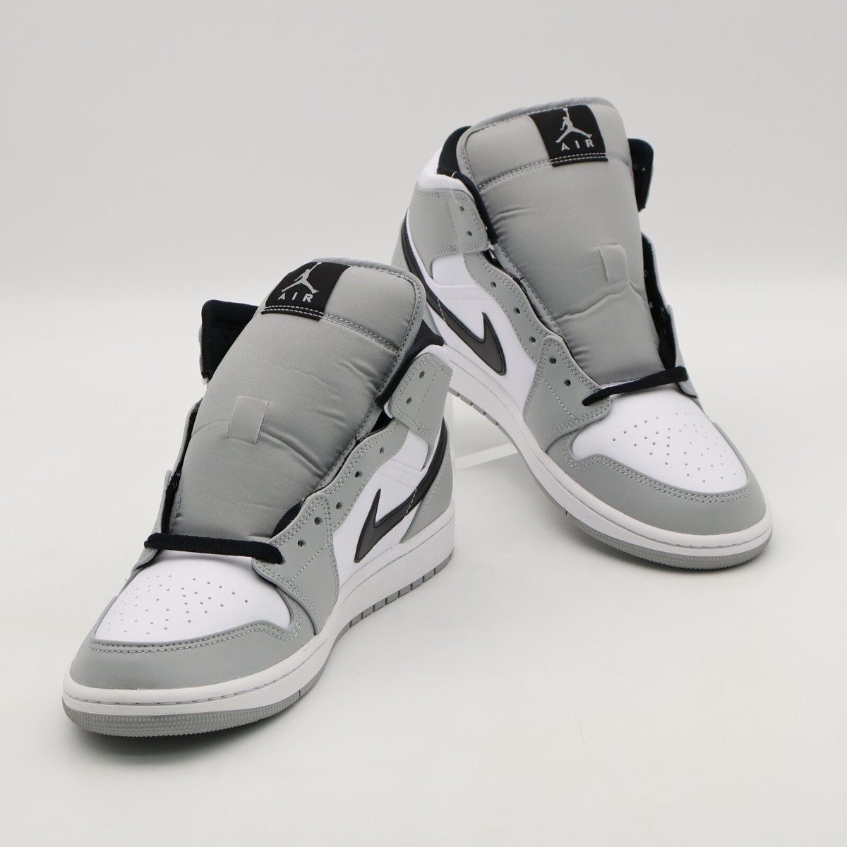 NIKE Jordan 1 Mid Light Smoke グレー 554724-092 Nike Air Jordan 1 AJ1 Mid Light Smoke Grey Black White Men's